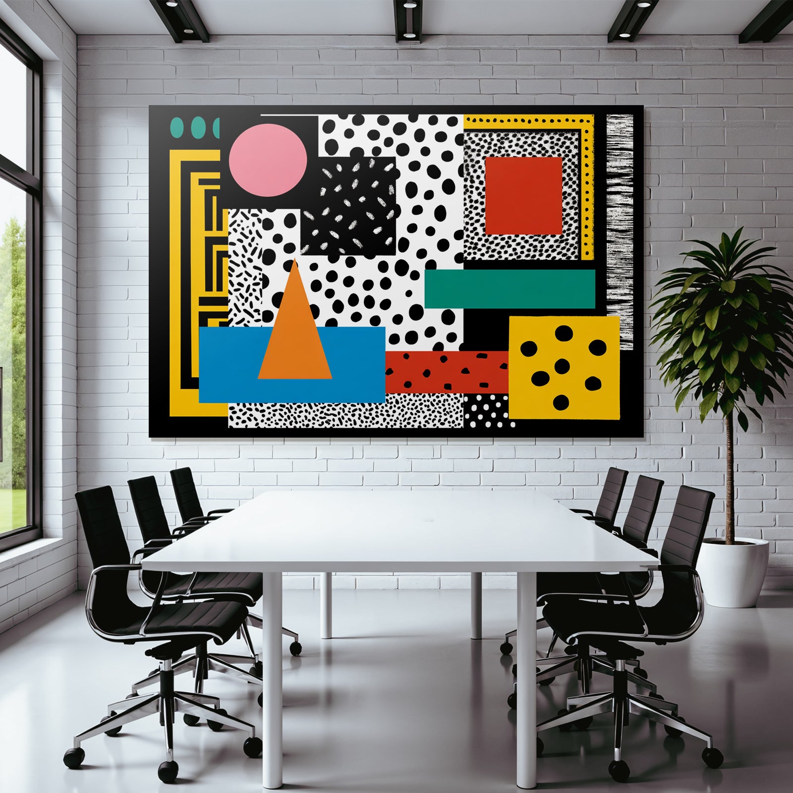 PopArt Abstraktes Design Mit Geometrischen Formen Und Mustern
