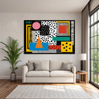 PopArt Abstraktes Design Mit Geometrischen Formen Und Mustern