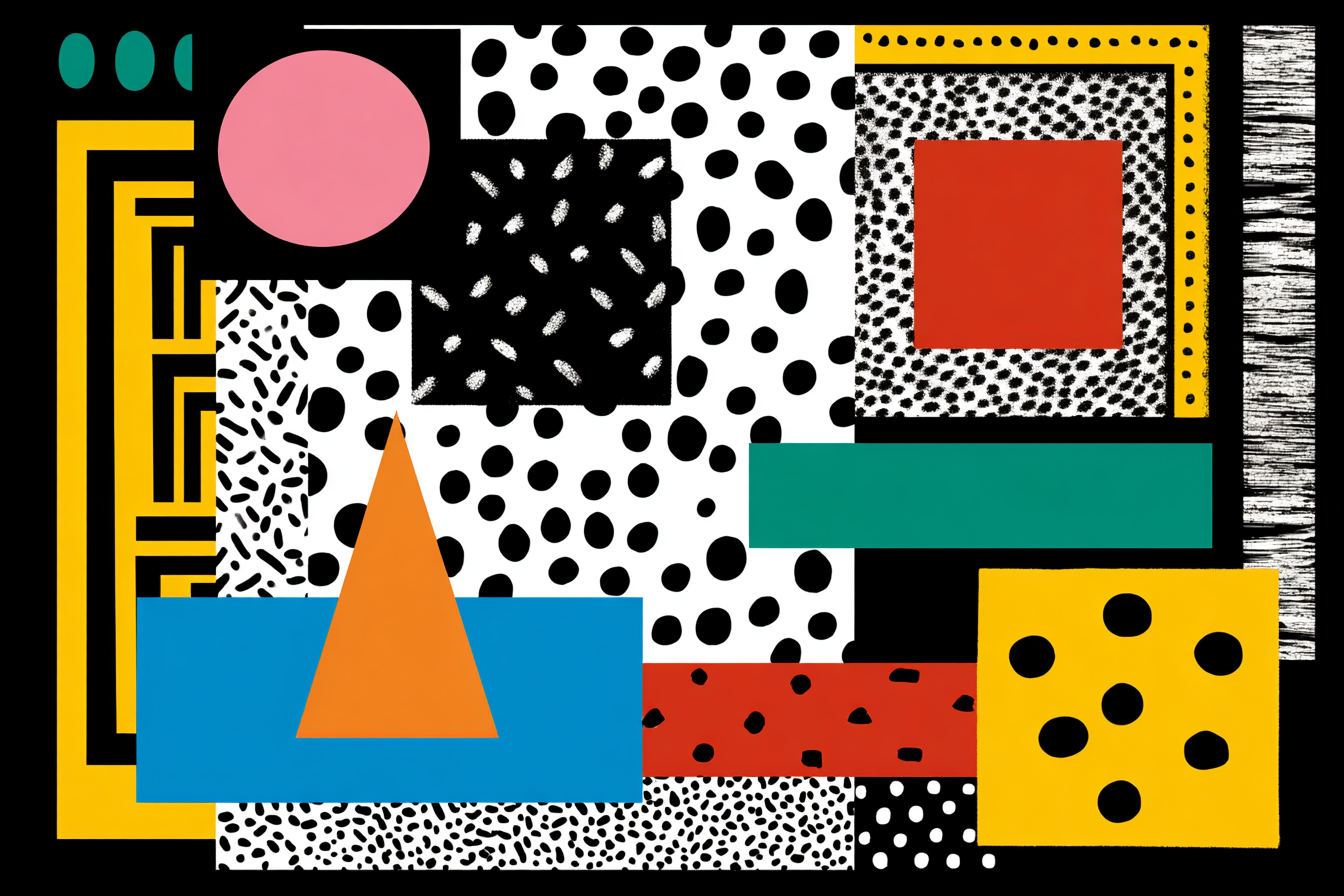 PopArt Abstraktes Design Mit Geometrischen Formen Und Mustern | Pop Art | Stilrichtungen
