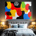 PopArt Abstraktes Kunstwerk Mit Bunten Formen Und Mustern