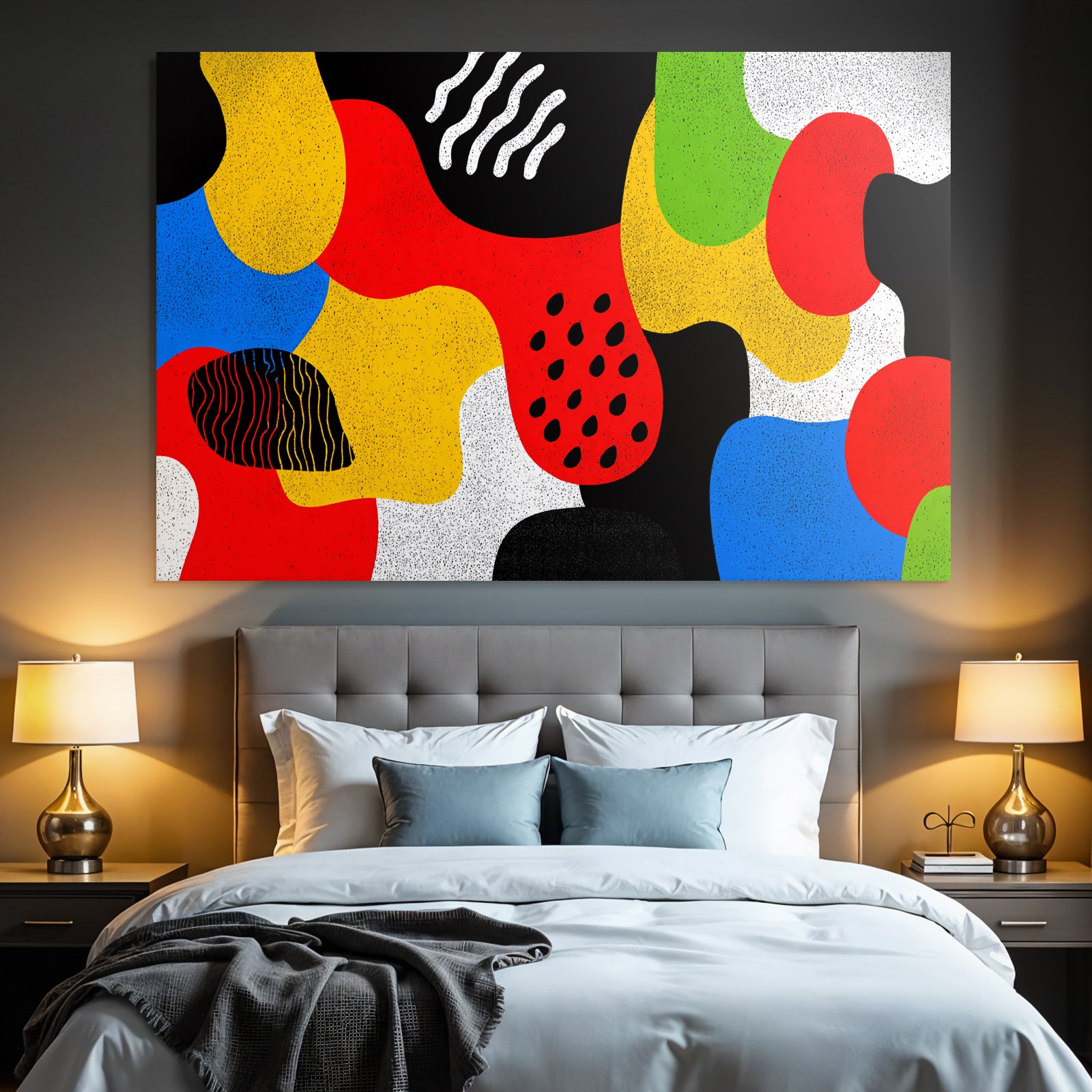 PopArt Abstraktes Kunstwerk Mit Bunten Formen Und Mustern