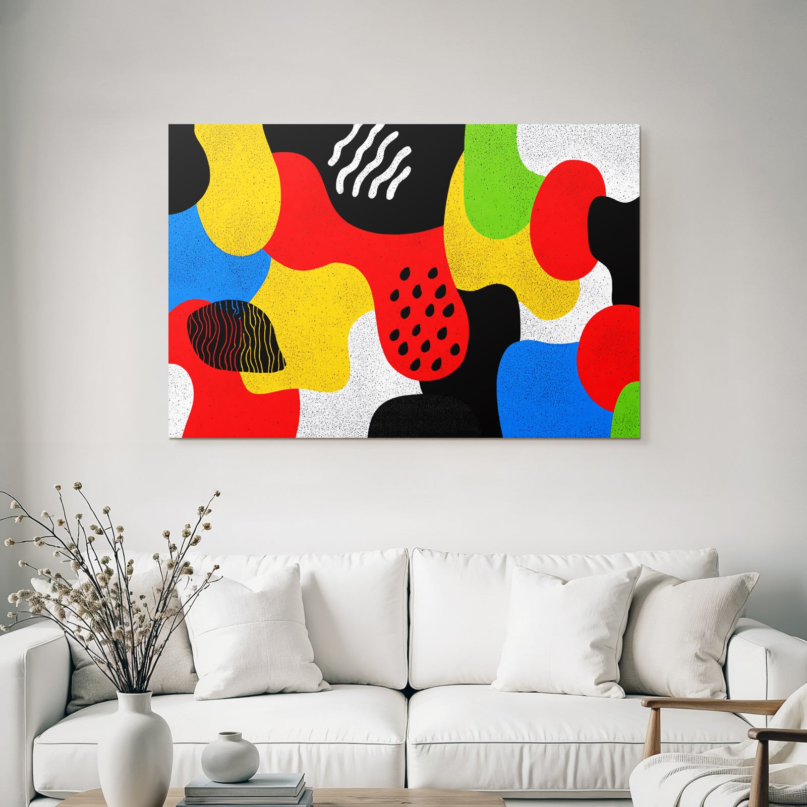 PopArt Abstraktes Kunstwerk Mit Bunten Formen Und Mustern