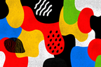 PopArt Abstraktes Kunstwerk Mit Bunten Formen Und Mustern | Pop Art | Stilrichtungen