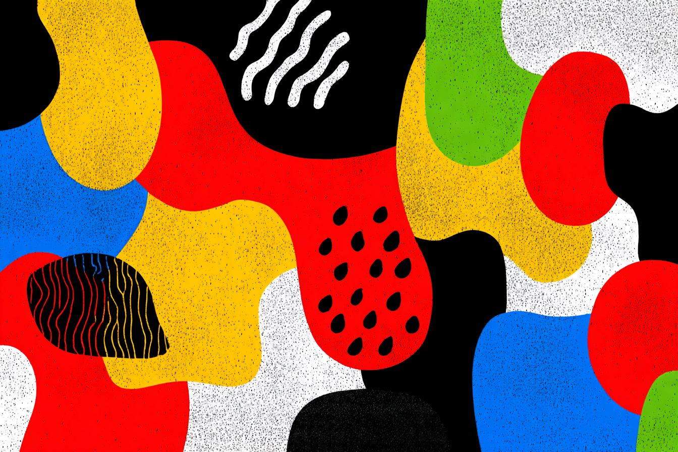 PopArt Abstraktes Kunstwerk Mit Bunten Formen Und Mustern | Pop Art | Stilrichtungen