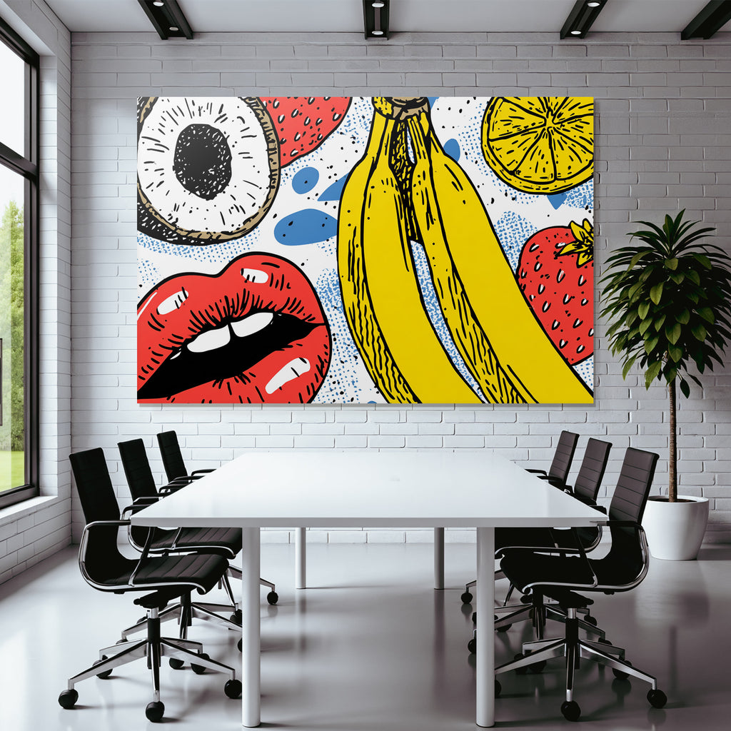 PopArt Bunte Obst Illustration