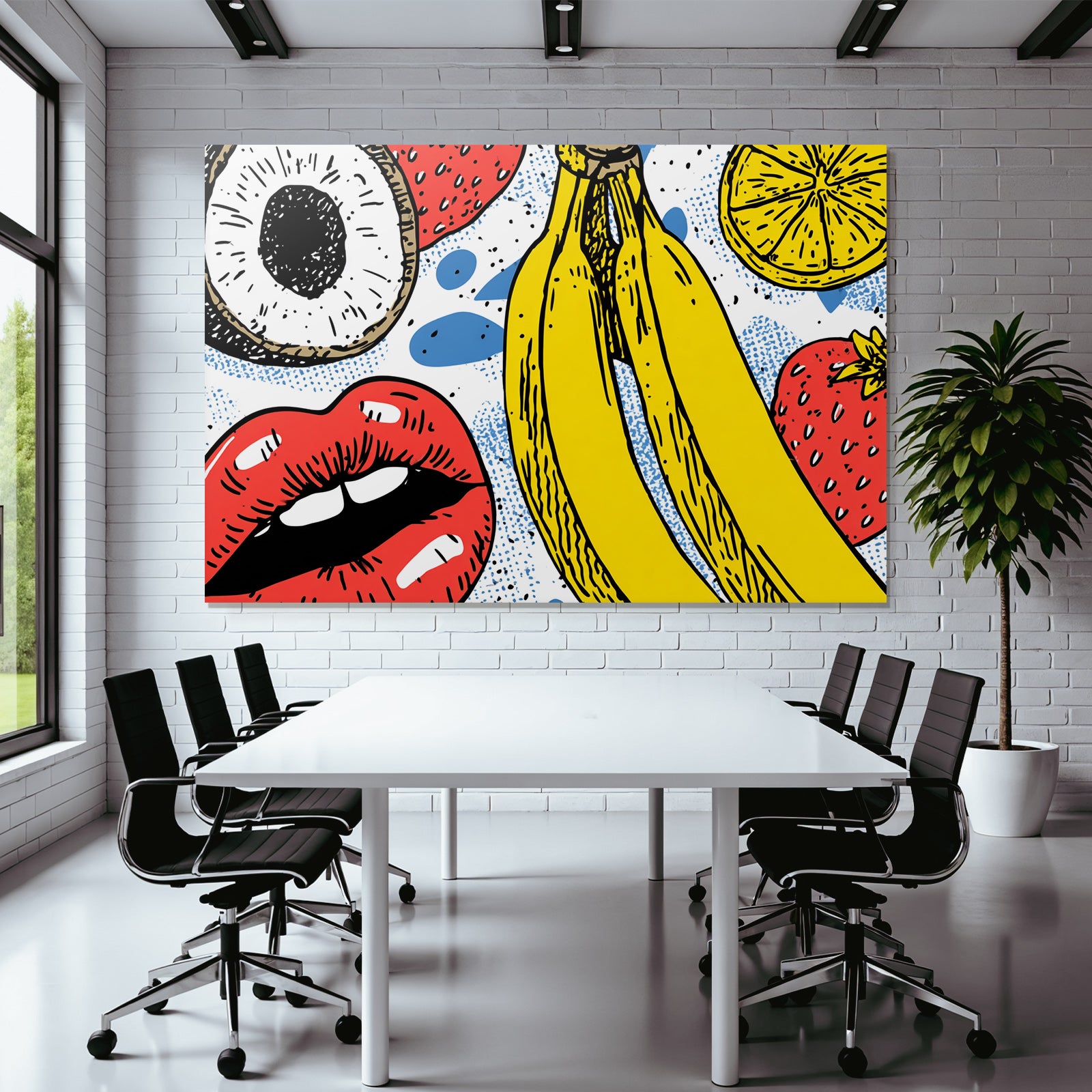 PopArt Bunte Obst Illustration