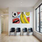 PopArt Bunte Obst Illustration