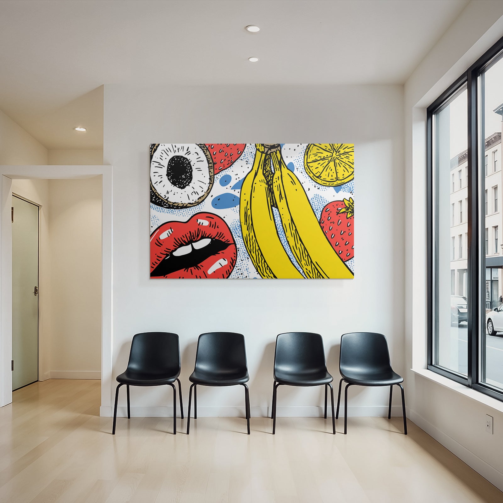 PopArt Bunte Obst Illustration