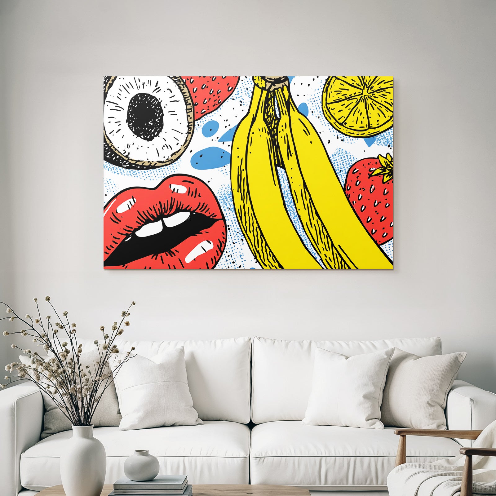 PopArt Bunte Obst Illustration