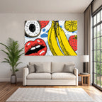 PopArt Bunte Obst Illustration