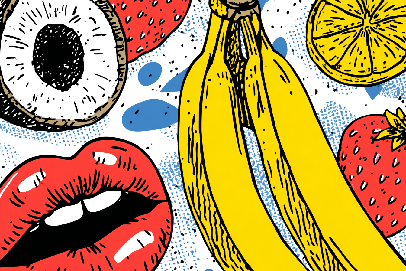PopArt Bunte Obst Illustration | Pop Art | Stilrichtungen