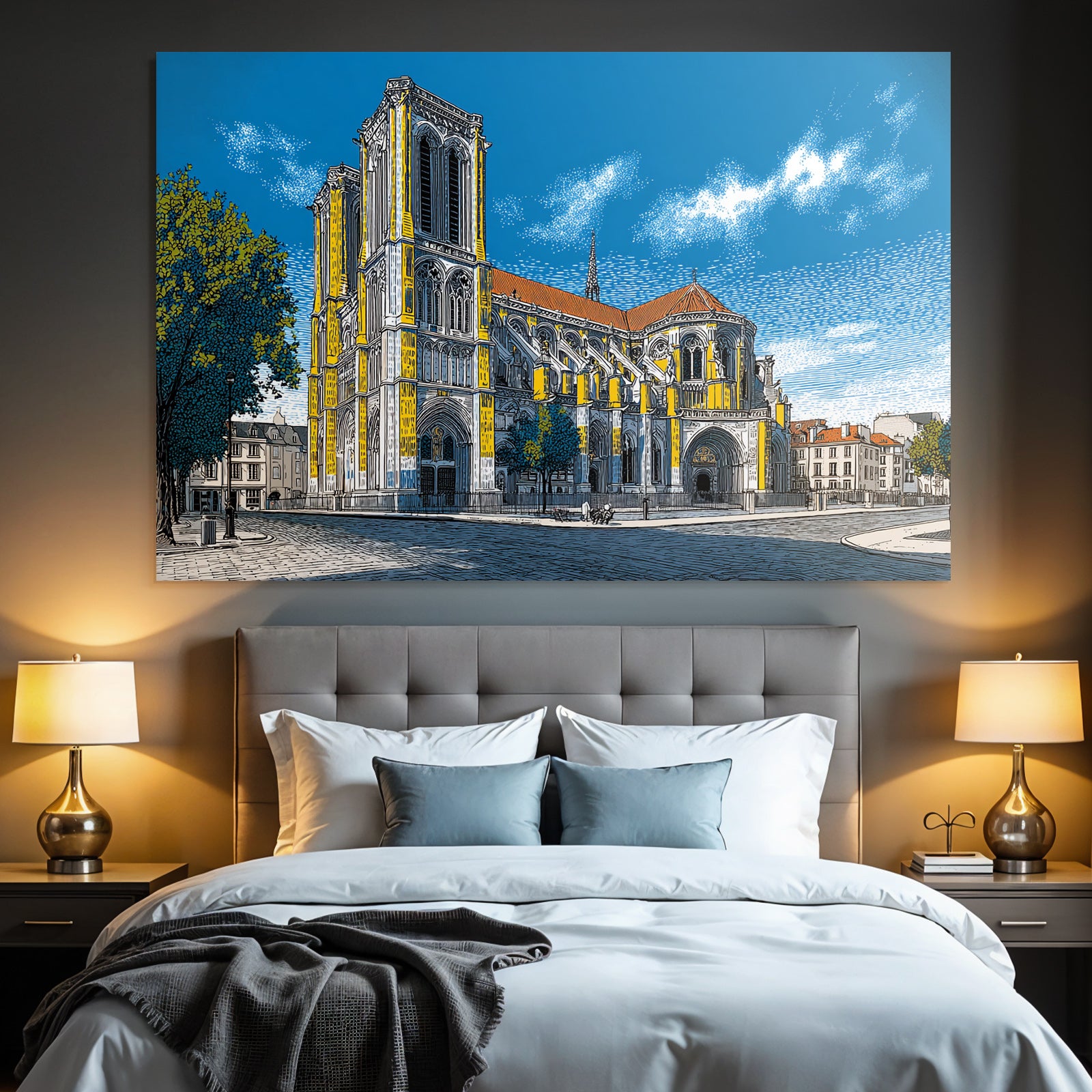 PopArt Kathedrale Gotische Architektur Farbenfrohe Moderne Interpretation