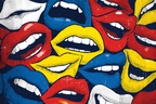 PopArt Lebendige Bunte Lippen Collage Von | Pop Art | Stilrichtungen