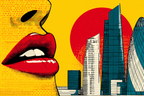 PopArt Nahaufnahme Lippen Frau Stadt Glamour | Pop Art | Stilrichtungen