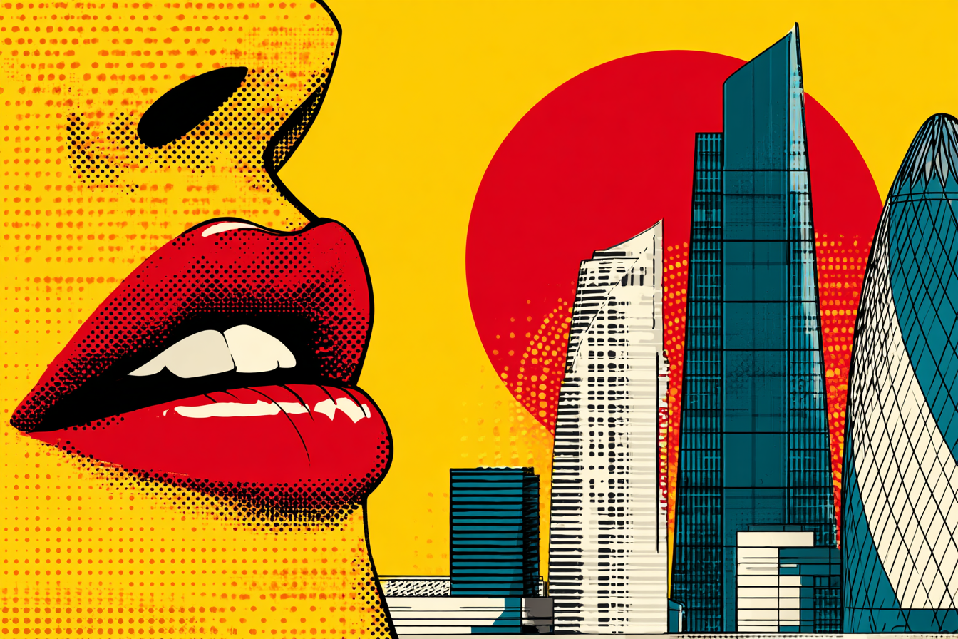 PopArt Nahaufnahme Lippen Frau Stadt Glamour | Pop Art | Stilrichtungen