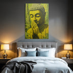 Buddha Im Gebet In Grüner Umgebung
