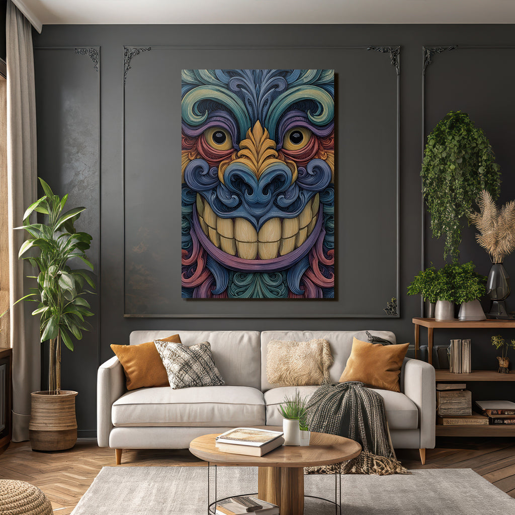 Bunte Mystische Maske Mit Wirbelmustern