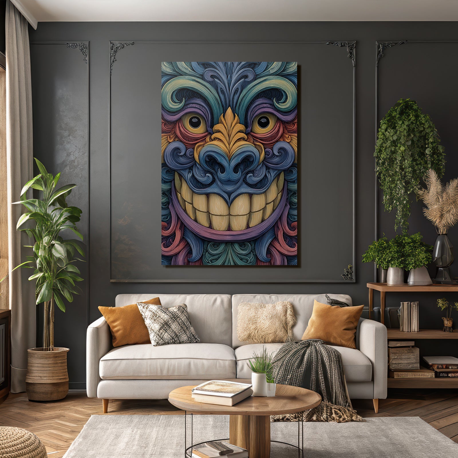 Bunte Mystische Maske Mit Wirbelmustern