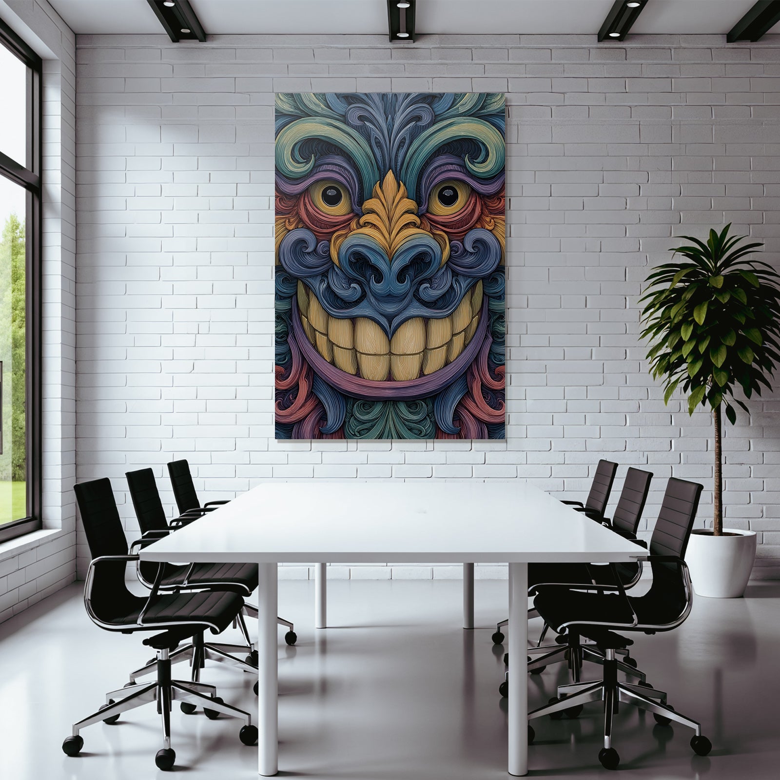 Bunte Mystische Maske Mit Wirbelmustern