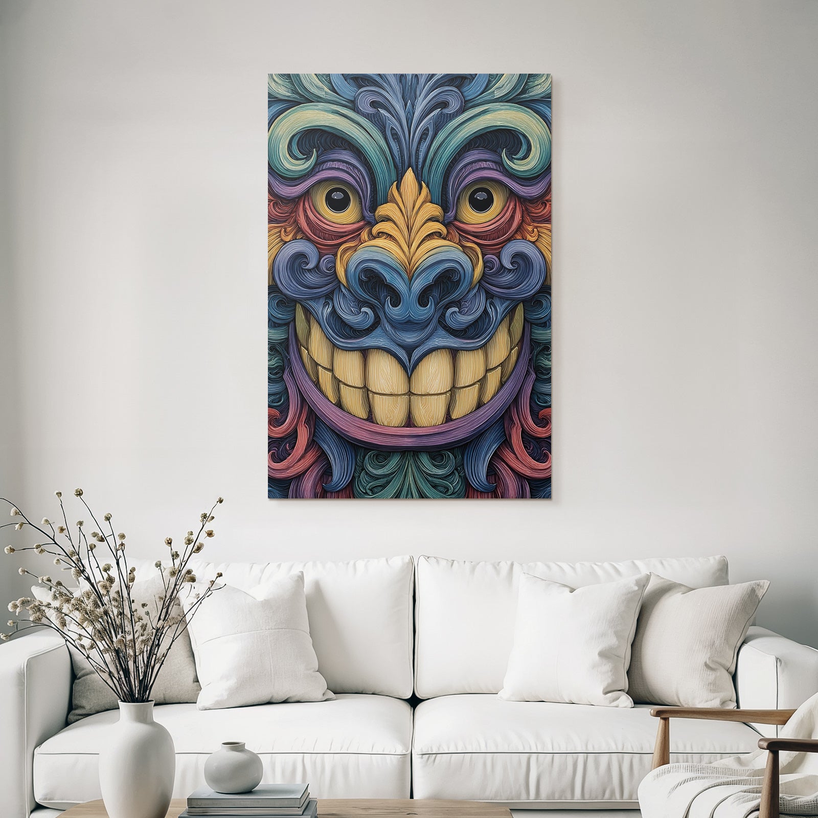 Bunte Mystische Maske Mit Wirbelmustern