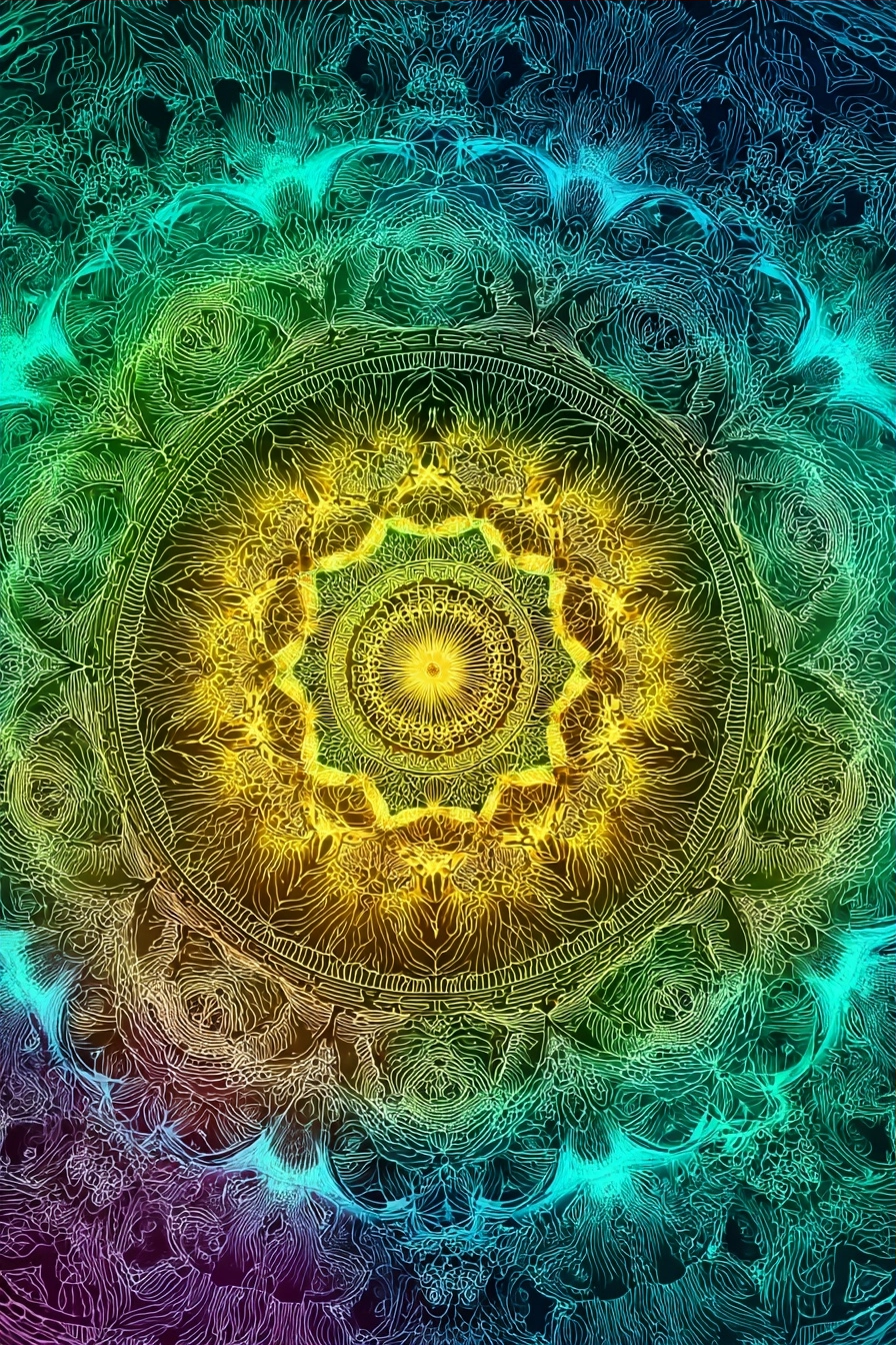 Buntes Mandala Für Einheit Und Harmonie | Psychedelische Kunst | Stilrichtungen