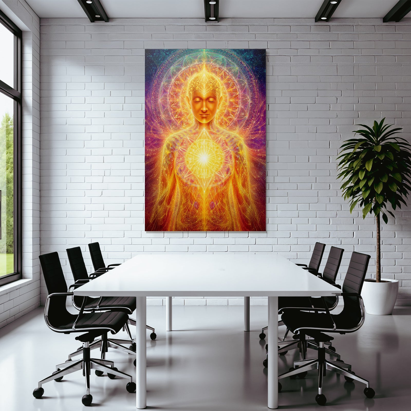 Erleuchtete Menschliche Figur Mit Chakra Energie