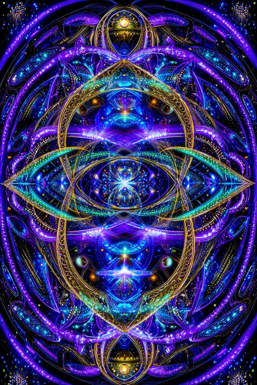 Kosmisches Fraktalmuster In Tiefen Des Universums | Psychedelische Kunst | Stilrichtungen