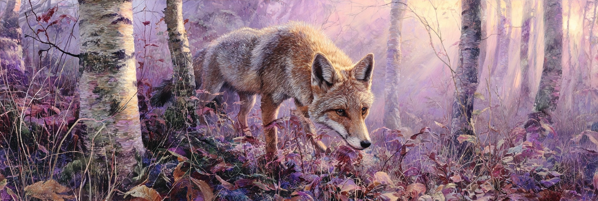 Kojote Im Traeumerischen Wald | Psychedelische Kunst | Stilrichtungen