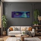 Lebendige Blickkunst Auge Textur Blau Lila Gelb Surreal