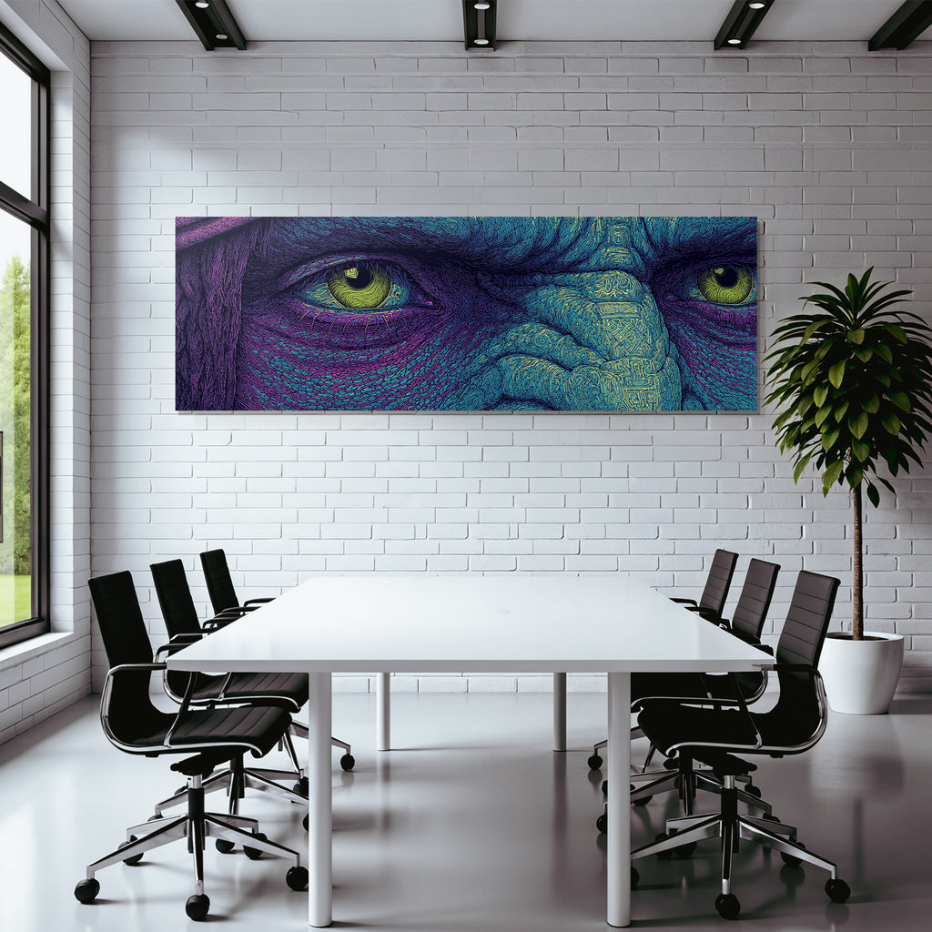 Lebendige Blickkunst Auge Textur Blau Lila Gelb Surreal