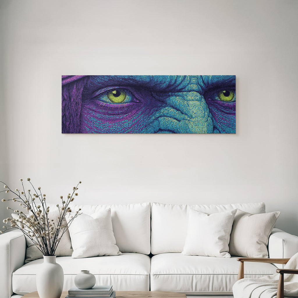 Lebendige Blickkunst Auge Textur Blau Lila Gelb Surreal