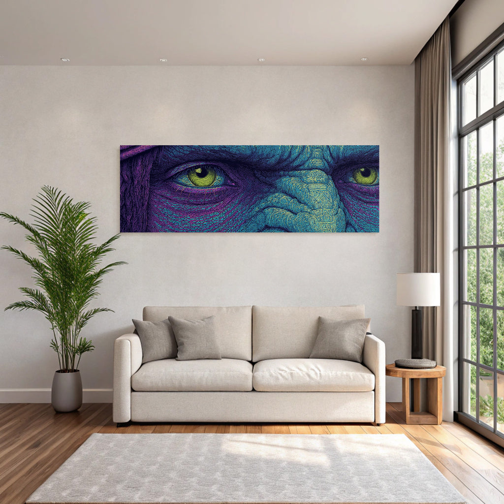 Lebendige Blickkunst Auge Textur Blau Lila Gelb Surreal