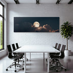 Vollmond Mit Wolken Am Nachtlichen Himmel