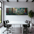 Waldszene Mit Sanftem Licht Und Blumenpracht