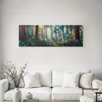 Waldszene Mit Sanftem Licht Und Blumenpracht