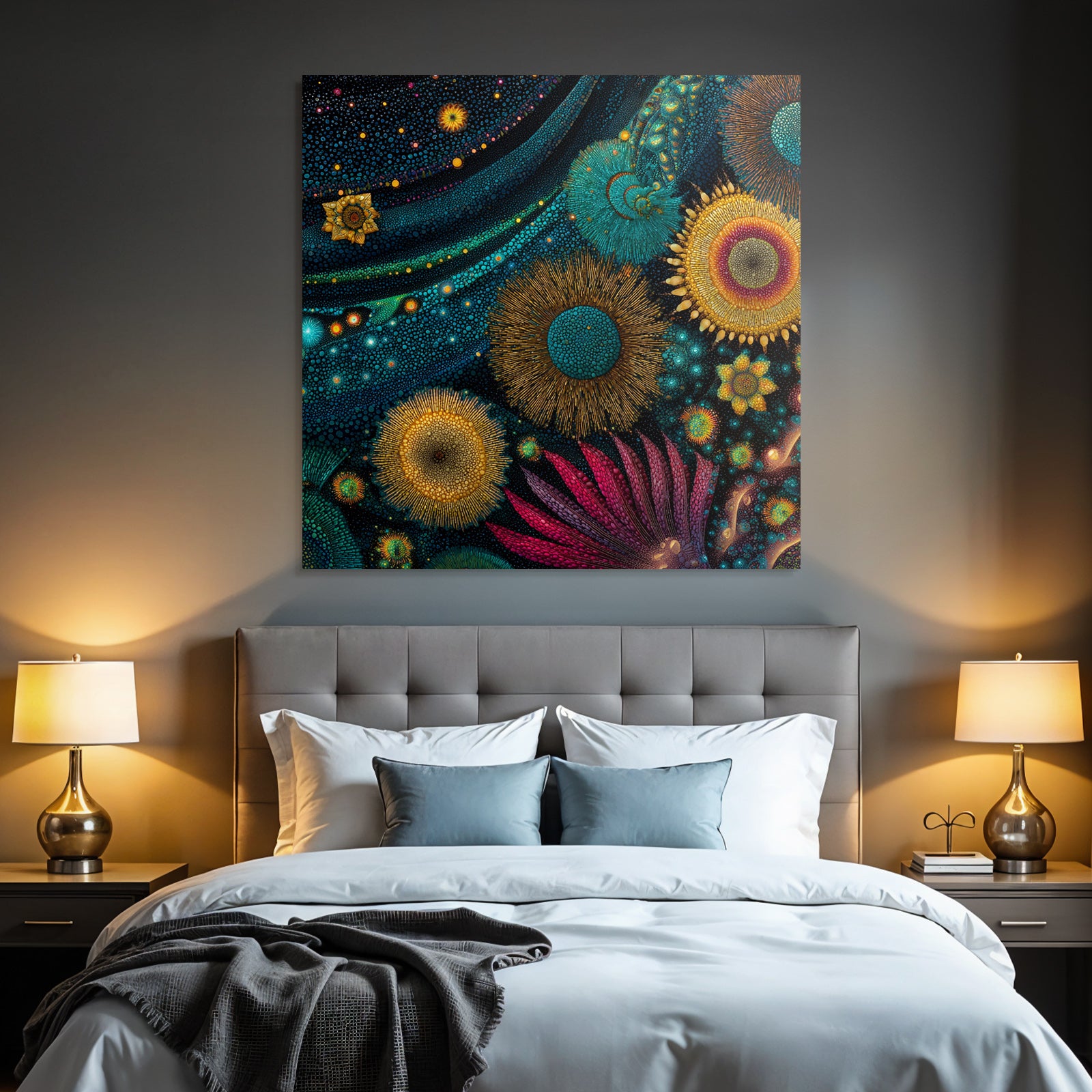 Bunte Abstrakte Himmlische Blumenwelt