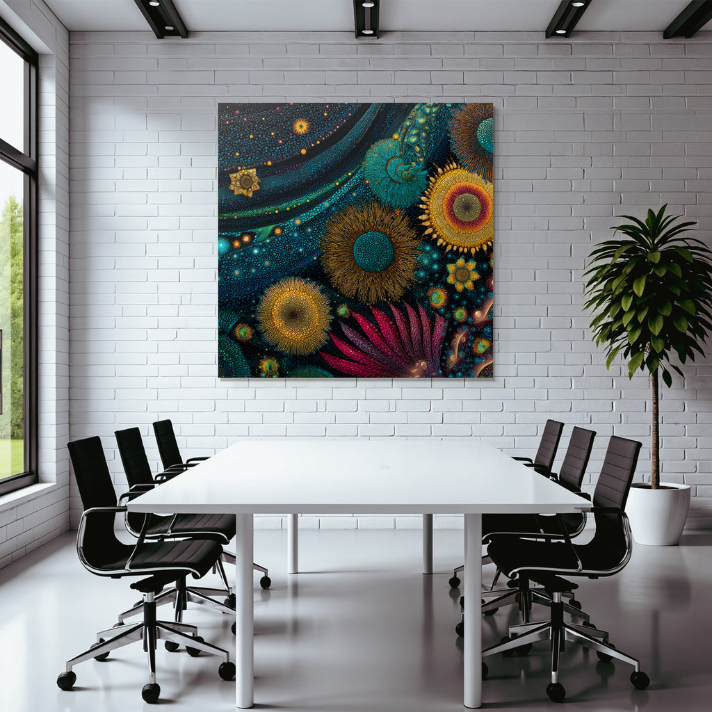 Bunte Abstrakte Himmlische Blumenwelt