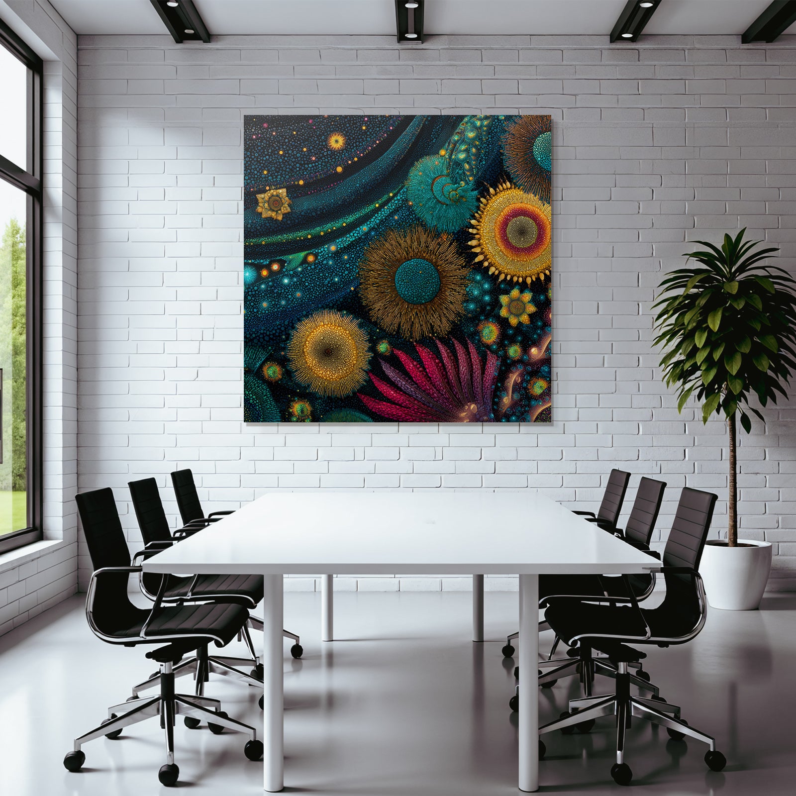 Bunte Abstrakte Himmlische Blumenwelt