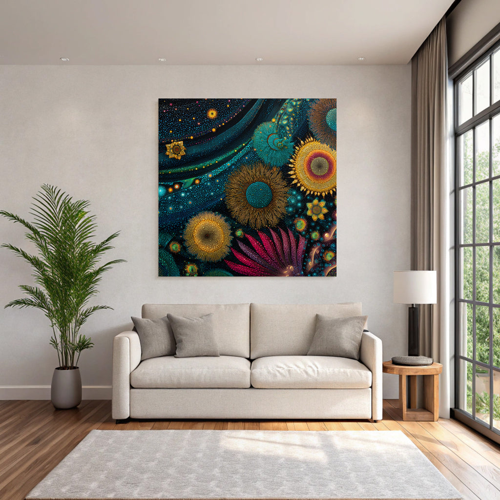 Bunte Abstrakte Himmlische Blumenwelt