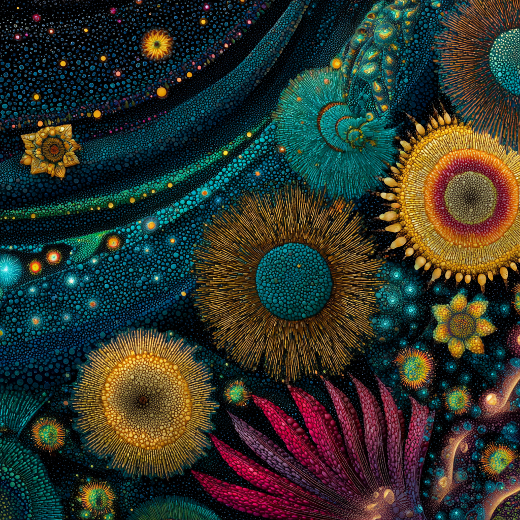 Bunte Abstrakte Himmlische Blumenwelt | Psychedelische Kunst | Stilrichtungen