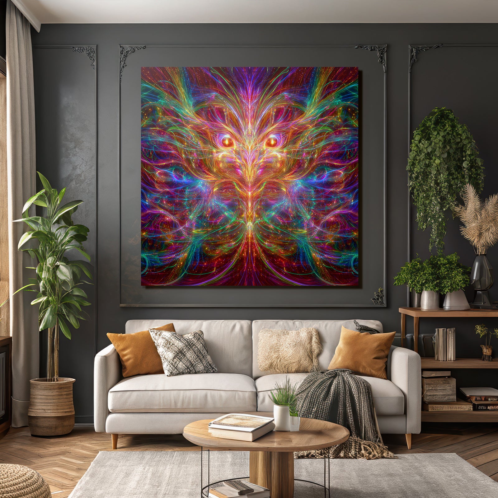 Bunte Fraktalkunst Mit Lebendiger Energie