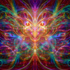 Bunte Fraktalkunst Mit Lebendiger Energie | Psychedelische Kunst | Stilrichtungen
