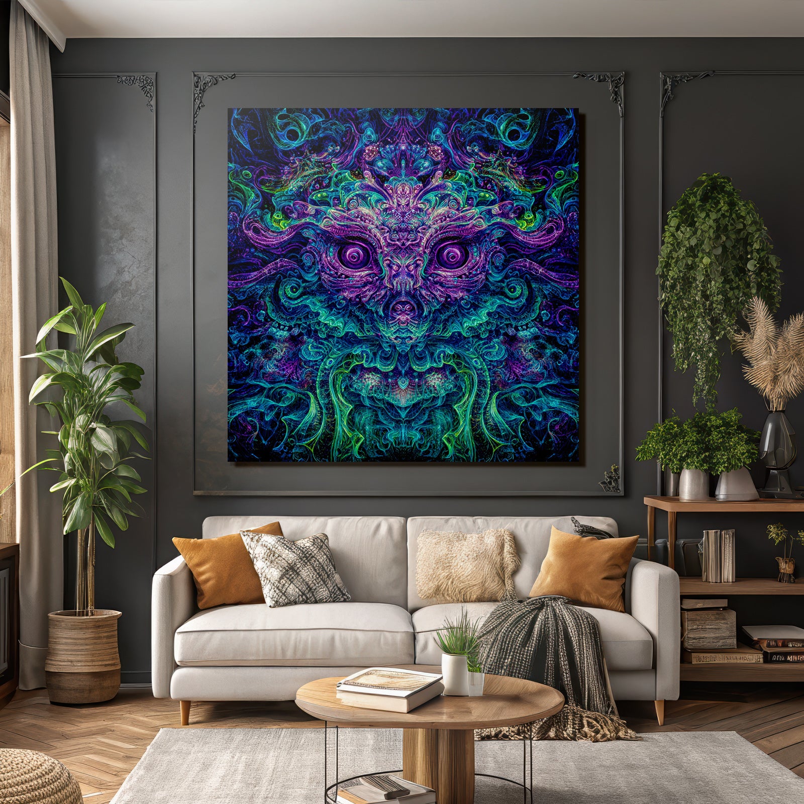 Psychedelische Symmetrische Gesichtsmaske