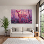 Bunter Hirsch Im Traumhaften Psychedelischen Wald