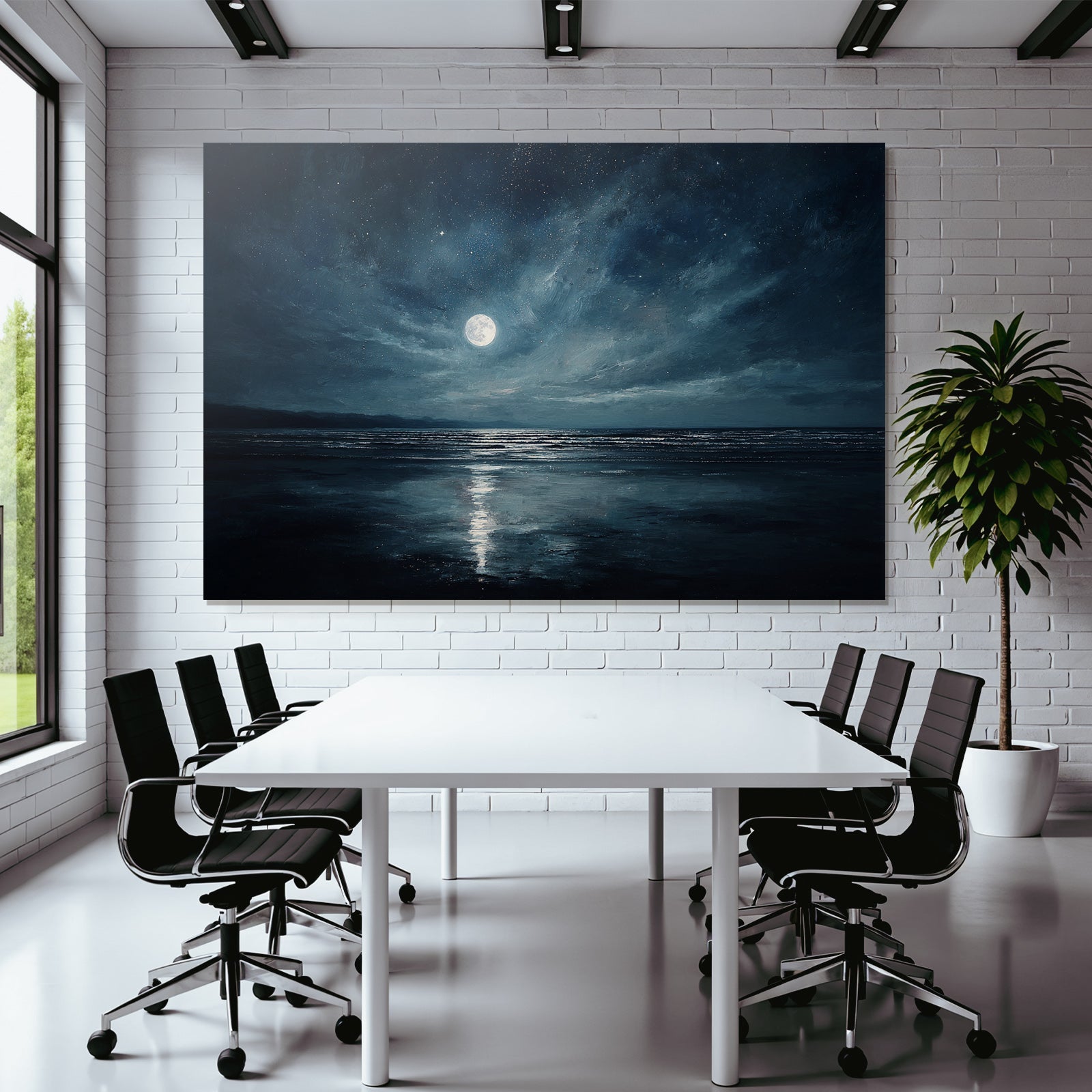 Mondschein Auf Dem Stillen Meer