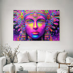 Surreale Figur Der Spiritualität In Bunten Psychedelischen Mustern
