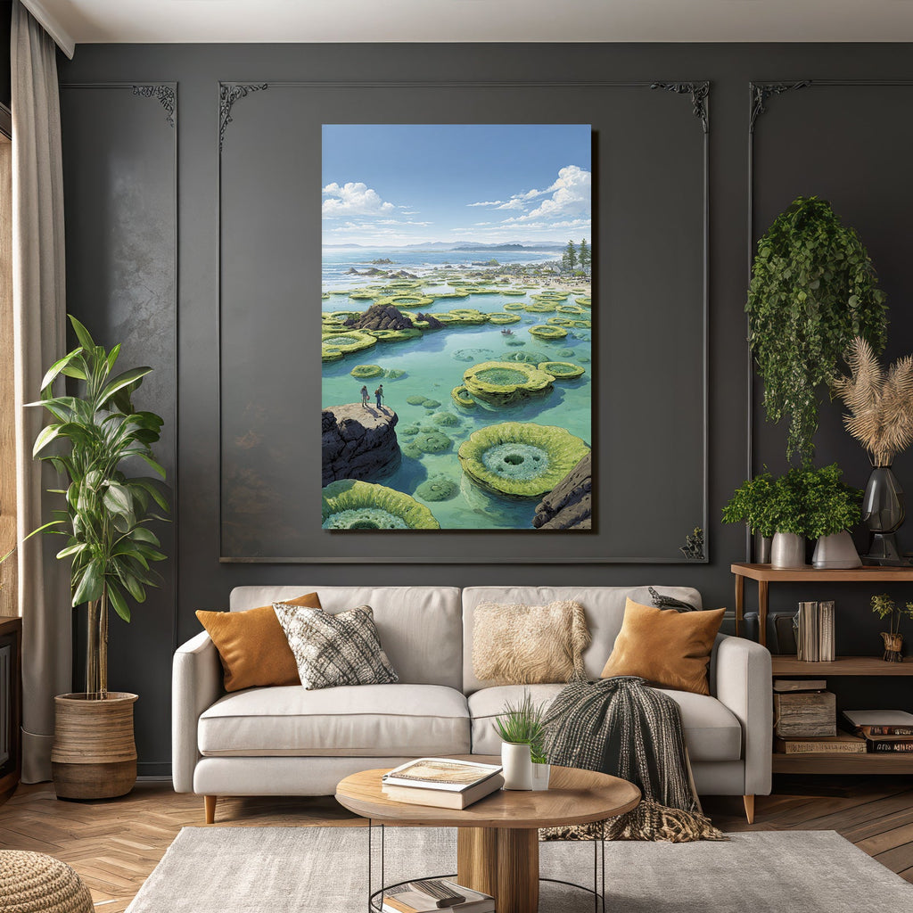 Fantastische Landschaft Mit Korallenartigem Formationen Und Küste