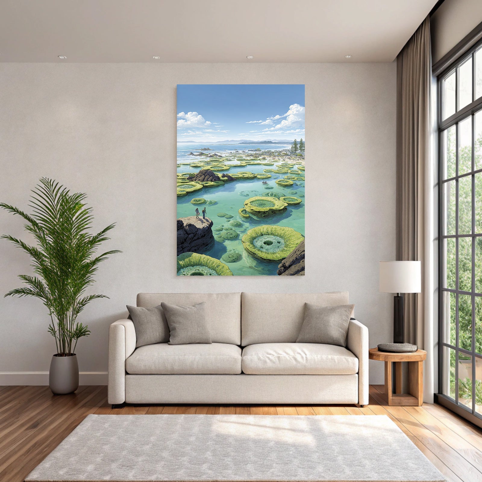 Fantastische Landschaft Mit Korallenartigem Formationen Und Küste