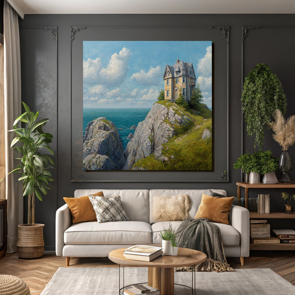 Haus Am Klippenrand Ausblick Auf Das Meer