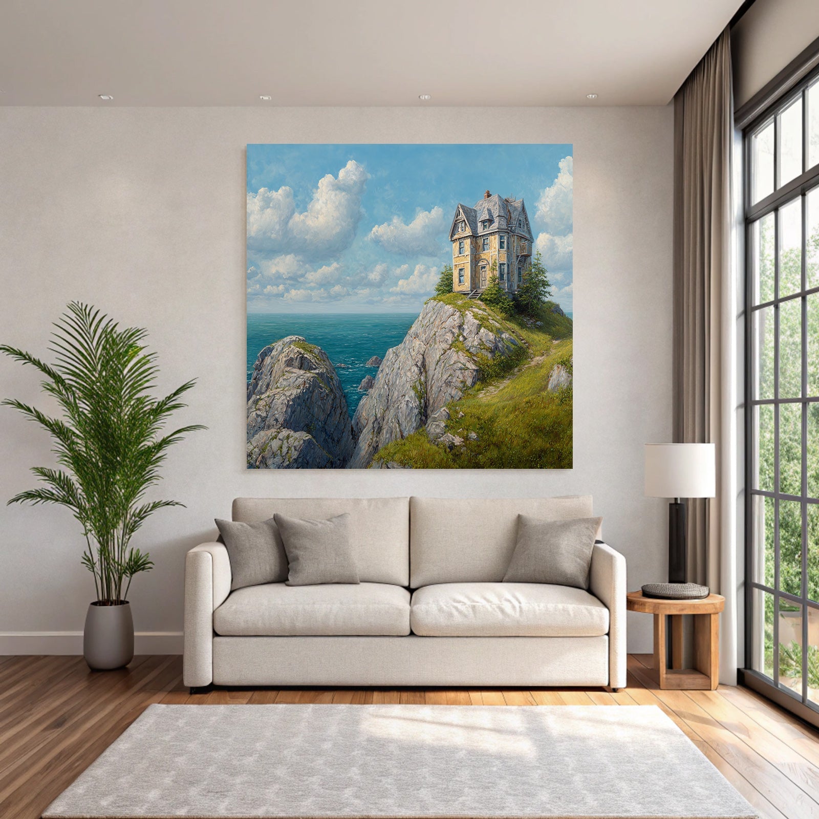 Haus Am Klippenrand Ausblick Auf Das Meer